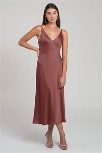 Marcy Luxe Satin Bridesmaids Dress By Yoo Cinnamon Rose