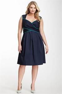  Simpson Plus Crisscross Contrast Piping Dress Plus Size By