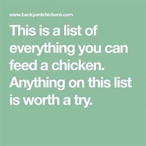 Chicken Treat Chart The Best Treats For Backyard Chickens Chicken
