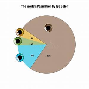 Graph The Percentage Of The Most Popular Eye Colors Worldwide Stock