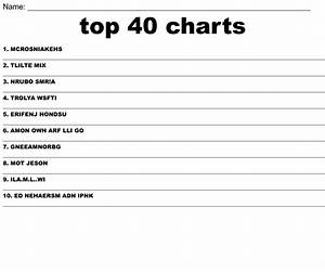 Top 40 Charts Word Scramble Wordmint