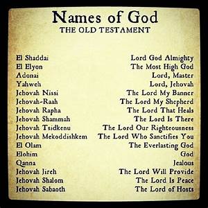 Picture Chart Of The Names Of God Old Testament Copy Paste Share