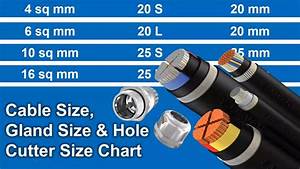 Cable Size Gland Size And Hole Cutter Size Chart Best Selection Of