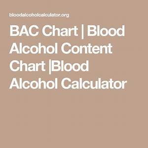 Bac Chart Blood Alcohol Content Chart Blood Alcohol Calculator