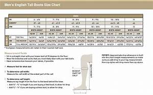 Ariat Men 39 S English Boots Size Chart Ariat Equestrian Style