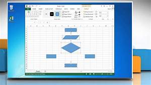 How To Make A Flow Chart In Excel 2013 Youtube
