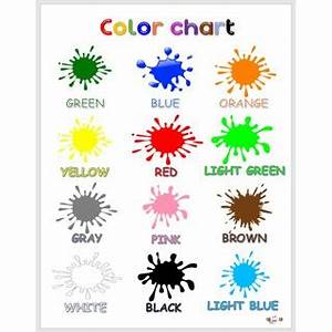 Laminated Chart Colors Educational Chart For Kids Size 8 5 X 11