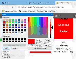 Microsoft Edge Color Palette
