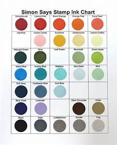 Simon Says Stamp Ink Chart Paint Swatches Color Swatches Organize