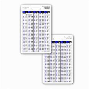 Buy Weight Conversion Chart Range Vertical Badge Id Card Pocket