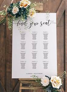 Printable Wedding Seating Chart Cards Seating Chart Printable Seating