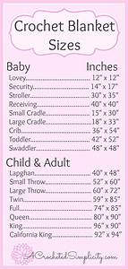 Crochet Blanket Size Chart A Crocheted Simplicity Crochet Otros