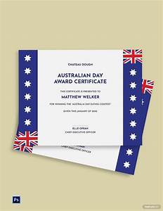 Australia Day Award Certificate Template In Psd Word Publisher