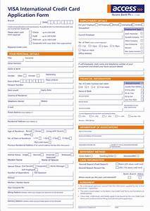 Printable Credit Card Application Form