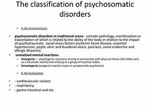Pathology Syndromology And Nosological Forms Of Psychogenic Violations