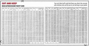 Mumbai Auto Rickshaw Fare Card Effective April 2012 Wonderful Mumbai