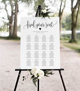 Seating Chart Template Wedding Seating Chart Sign Find Your Etsy