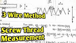 Three Wire Method For Thread Measurement Screw Thread Measurement In
