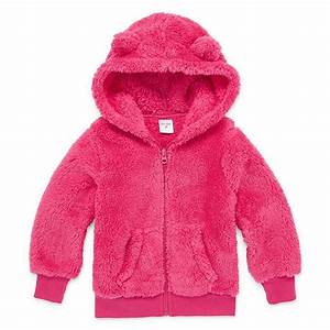 Okie Dokie Sherpa Girls Hoodie Toddler Fashionable Baby Clothes