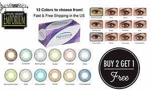 Freshlook Colorblends Cosmetic Colored Contacts 12 Colors Fast Free