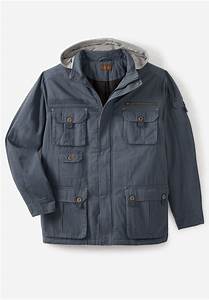 Multi Pocket Lined Twill Jacket By Boulder Creek Big And Casual