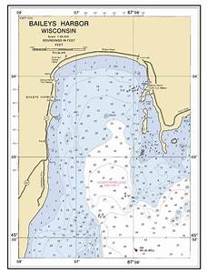 Baileys Harbor Inset Nautical Chart νοαα Charts Maps