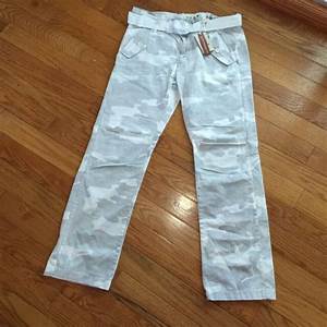 Men 39 S L A B Camo Slim Straight Fit Pants Size 42 32 New White Camo