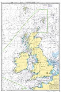 Nautical Chart Poster British Isles