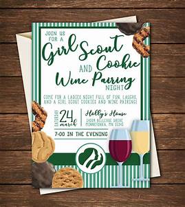 Girl Scout Cookie Invitation Girl Scout Cookie Party Etsy Girl
