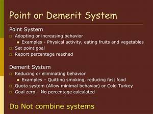 Ppt Behavior Change Point Or Demerit System Powerpoint Presentation