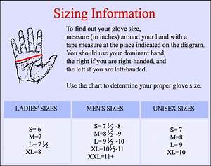 Fosters Gloves Size Chart