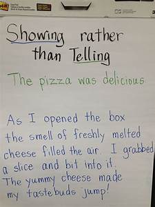 Showing Rather Than Telling Writers Workshop Anchor Charts Anchor