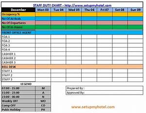 Staff Duty Register Format Hotels Restaurants Hotel Housekeeping