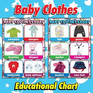 Baby Clothes Chart 2 Charts In 1 Set Hd Print A4 Size