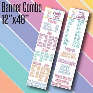 Printed Llr Banners 4 39 Llr Price List And Size Chart