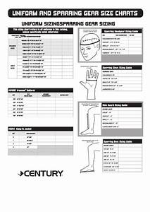 uniform and sparring gear size charts printable pdf download