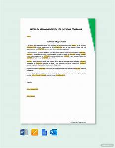 Letter Of Recommendation For Physician Colleague In Pages Outlook Pdf