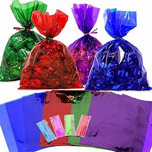 Cellophane Bags 100 Pcs Mix Colors 6 Inch 9 Inch Colorful Treat With