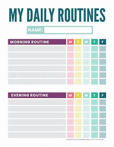 Free Printable Kid S Daily Routine Chart Template The Incremental Mama