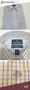 Stafford Fitted Dress Shirt Size 15 5 32 33 Nwt E2 Fitted Dress