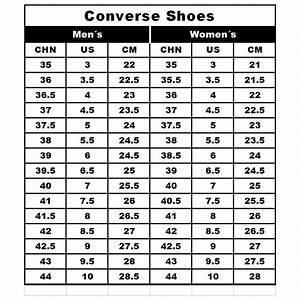Cdg Converse Size Chart
