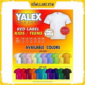 Original Yalex T Shirt Round Neck All Color Kids Shopee