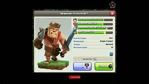 Barbarian King Upgrade To 65 Level Upgrade Time Cost Clash Of Clans