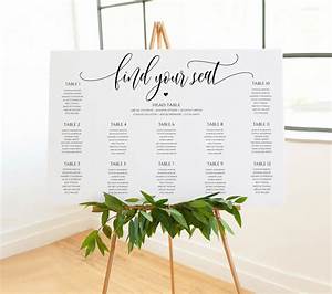 Wedding Place Cards Seating Charts Instant Downloads