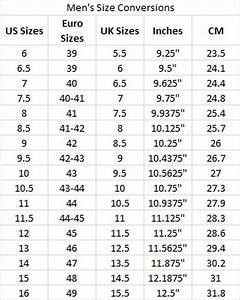 International Shoe Size Conversion Chart Mens T Micheal Leather
