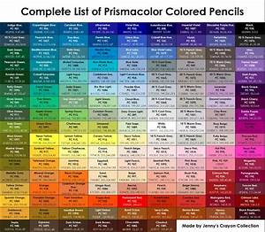 Complete List Of Prismacolor Premier Colored Pencils Prismacolor