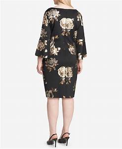  Howard Plus Size Floral Metallic Bell Sleeve Dress Reviews
