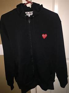 Comme Des Garcons Play Cdg 39 Play 39 Smooth Zip Hoodie Size Xl 196