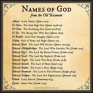 Printable List Of The Names Of God Pdf Printabletemplates