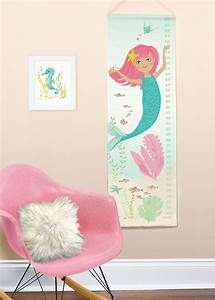 mermaid canvas growth chart 45 00 via etsy mermaid nursery decor